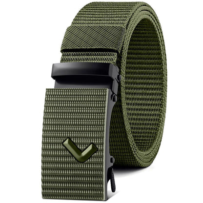 Nylon Waistband Men's Automatic Canvas Belt