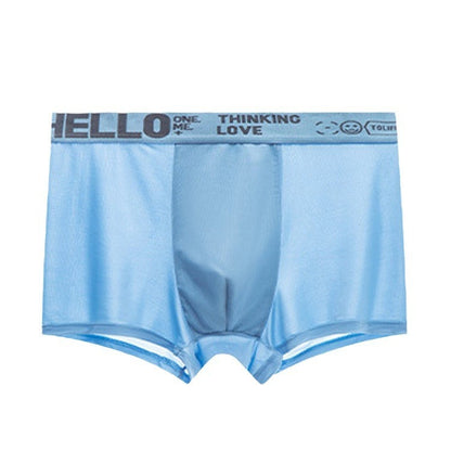 Popular HELLO Ice Silk Men's Boxer Underwear
