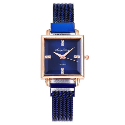 Square Magnetic Snap Diamond Women's Watch