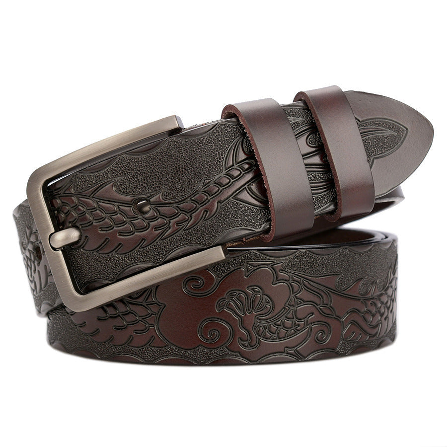 Carved Craft Men's Cattlehide Leather Belt