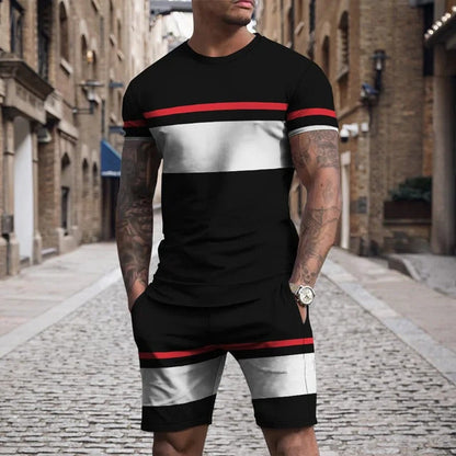 Short Sleeve PU Casual Multicolor Sportswear Suit