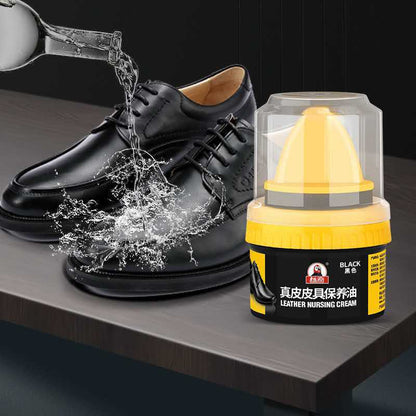 Leather Shoe Polish Sponge: Black, Brown, Natural, Colorless