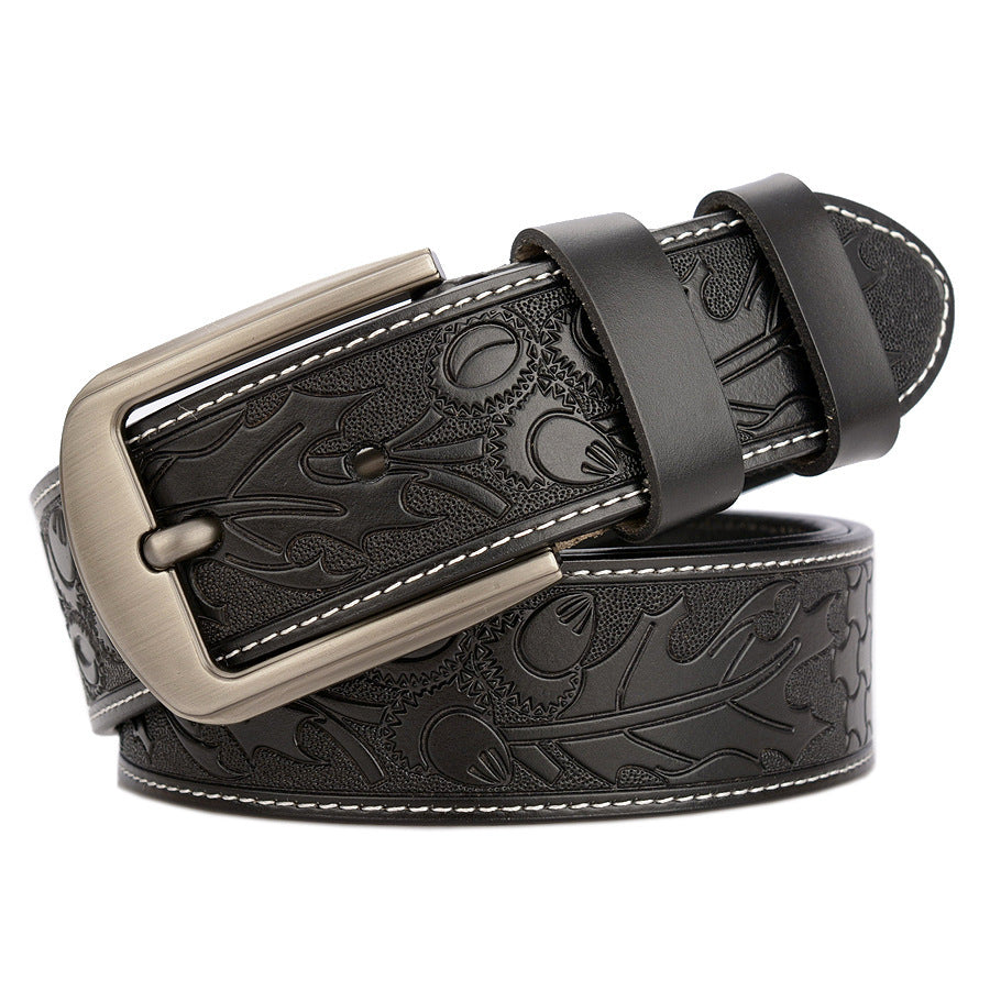 Carved Craft Men's Cattlehide Leather Belt