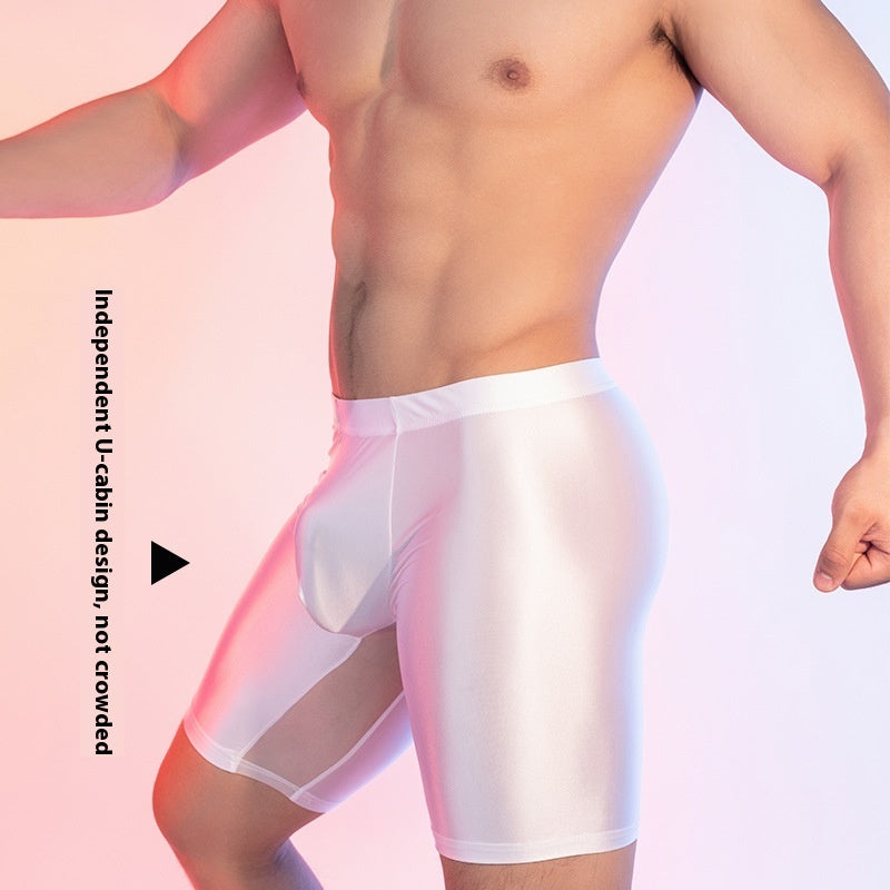 High Elasticity Glossy Ice Silk Shaping Leggings