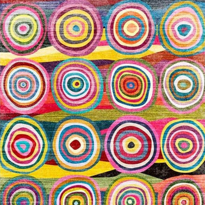 Striped Ethnic Style Living Room Bedroom Bedside Carpet Floor Mat