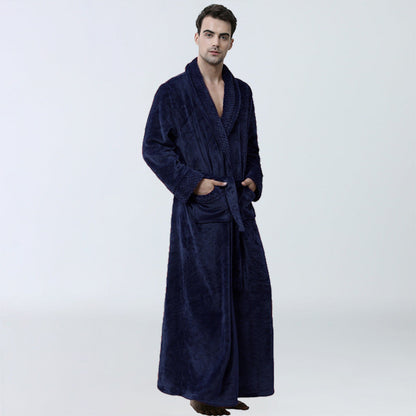 Men's Winter Coral Fleece Pajamas Nightgown