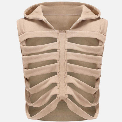 Men's Women's Skinny Hooded Sleeveless Vest