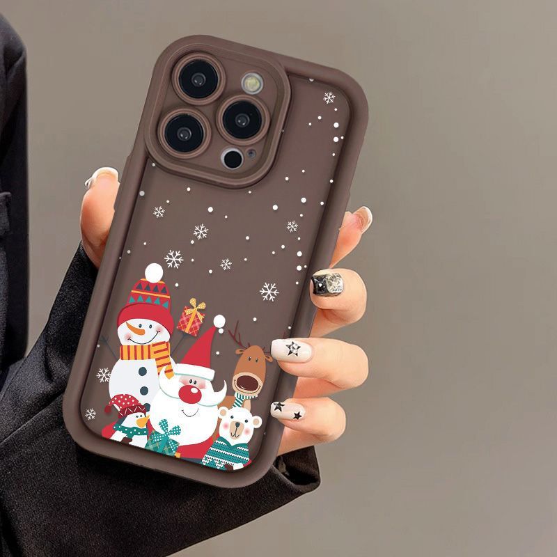 Santa Claus Christmas Phone Case Shockproof Silicone Cover