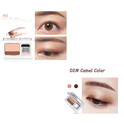 LAIKOU Double Color Glitter Eyeshadow Palette: Waterproof Shimmer Cosmetics