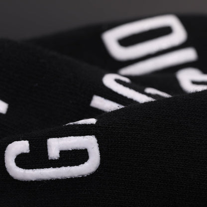 DO NOT DISTURB Short Socks Glue Letter Printing Socks Men's Mid-Tube Game Socks