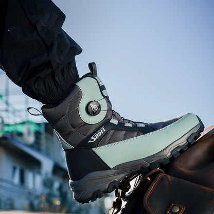 Short Men's Thickened Fleece-lined Snow Boots