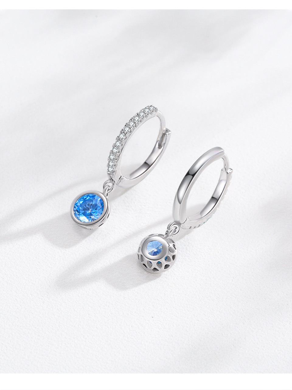 Women's Sea Blue Diamond Jewelry Set