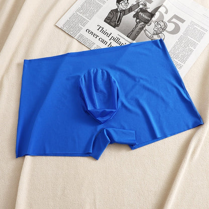 Summer Ice Silk Men's Mid Waist Boxers