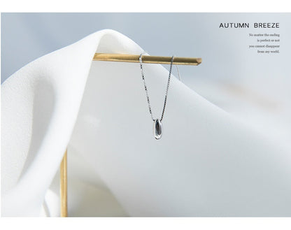 S925 Sterling Silver Small Water Drop-shaped Clavicle Chain