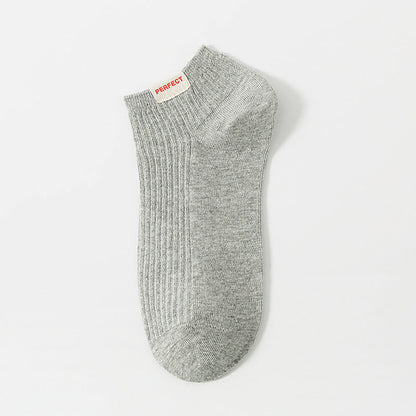Solid Color Mens Cotton Socks