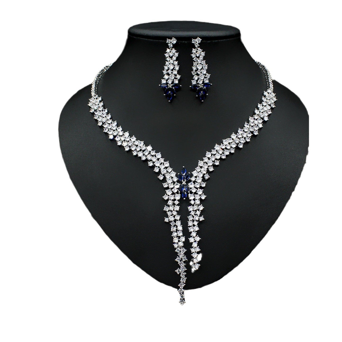 Zircon Earrings and Necklace Set