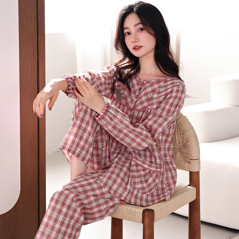 Fashion Women's Loose All Cotton Pajamas Suit
