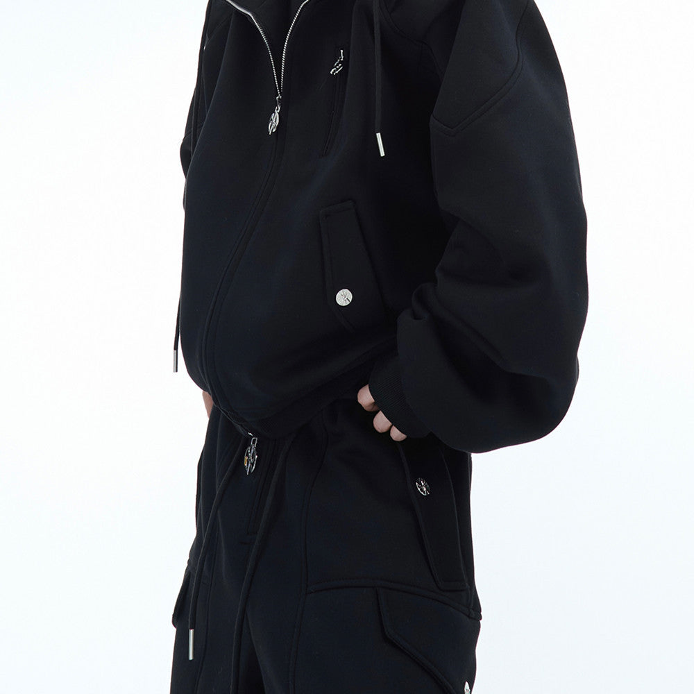 Folded Design Silhouette Thickened Casual Pants