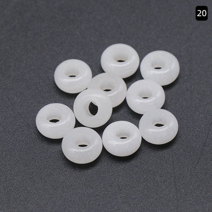 Large Hole Crystal Agate Jade Abacus Beads
