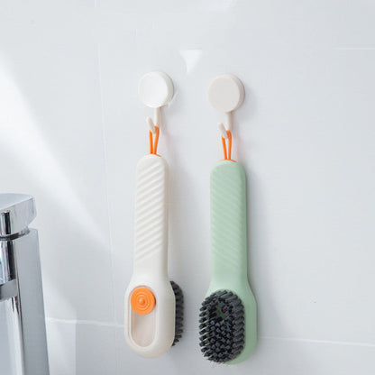 Multifunctional Soft-Bristled Shoe and Clothing Brush with Long Handle