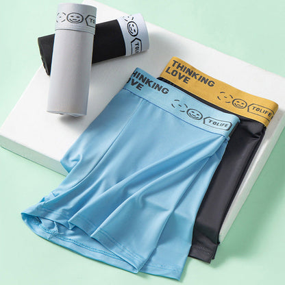 Popular HELLO Ice Silk Men's Boxer Underwear