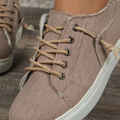 Denim Low-top Lace-up Sports Casual Shoes