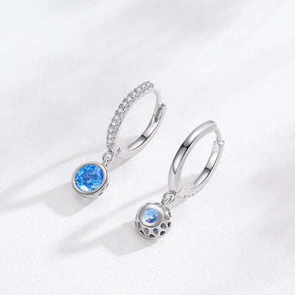 Women's Sea Blue Diamond Jewelry Set