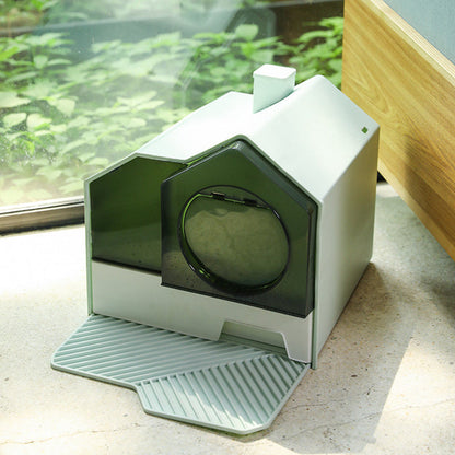 Fully Enclosed Household Anti-splash Drawer Type Odor-proof Cat Litter Box