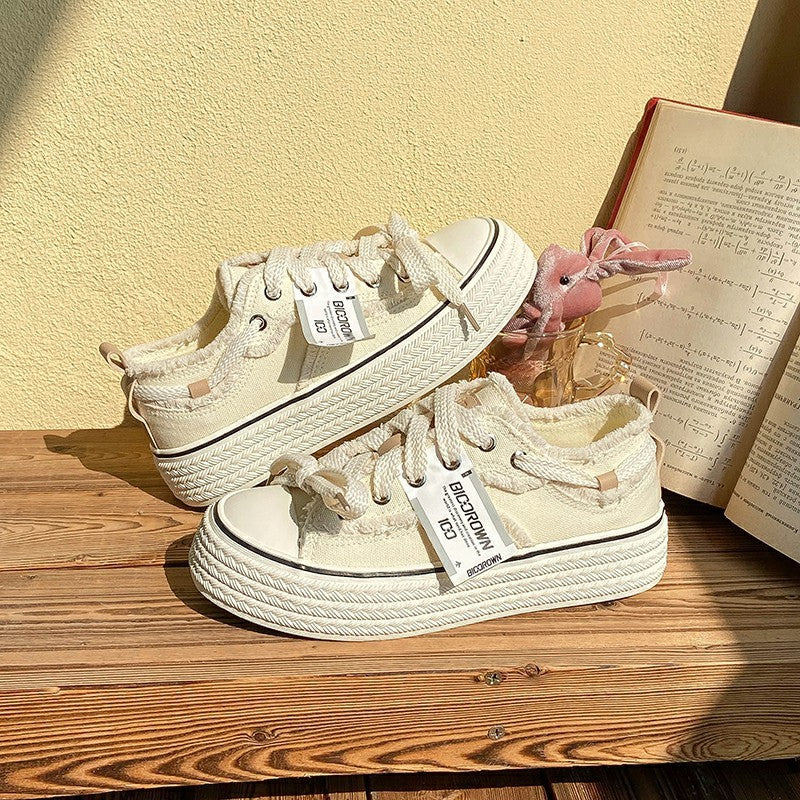 Fall Classic Style Canvas Shoes Women's Low-top