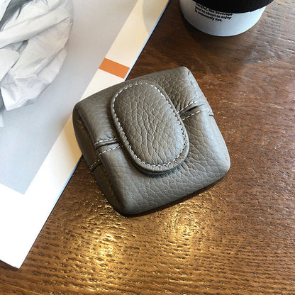 Women's Buckle Coin Purse First Layer Cowhide