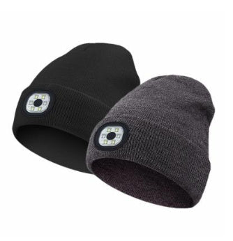 Outdoor Riding Lighting Headlights Cap Multi-color Optional Night Running LED Light Emitting Knitted Hat
