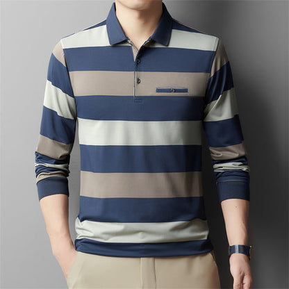 Fashion Colorblock Striped Long Sleeve T-shirt