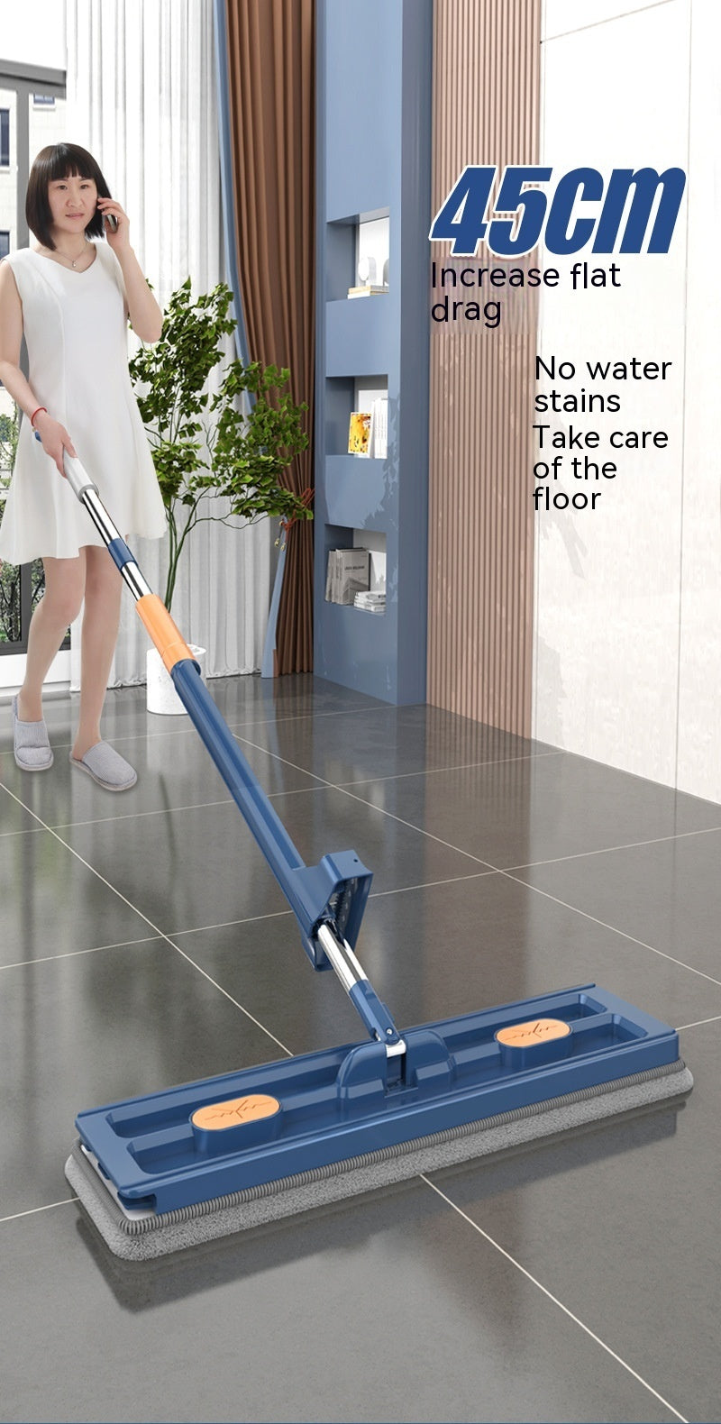 360° Rotating Flat Mop - High Absorption for Home Floors