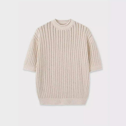 Unisex Niche Design Hollow Knitwear T-shirt