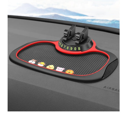 Non-Slip Car Phone Pad with Parking Number Card