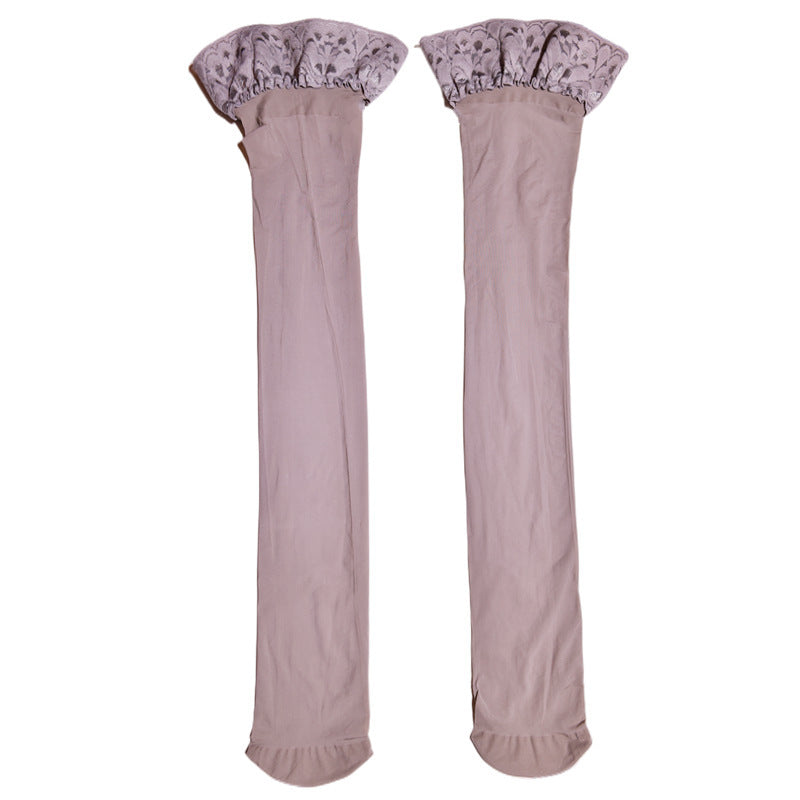 Silicone Anti Slip 8D Oily Long Tube Socks And Stockings