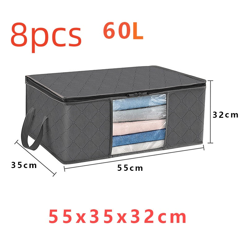 Clothing Cotton Quilt Blanket Transparent Window Large Capacity Storage Box