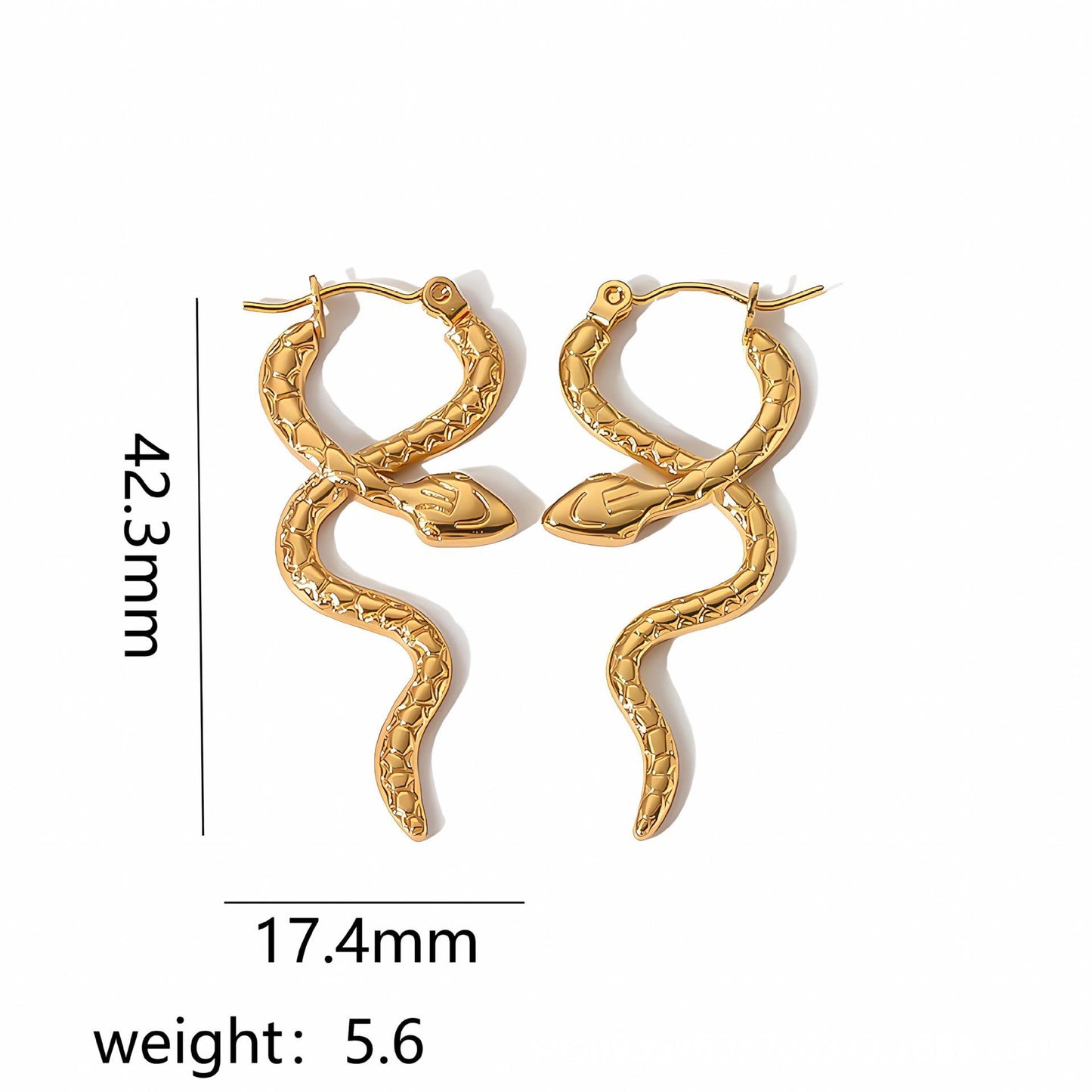 Serpentine Titanium Steel Ear Clip