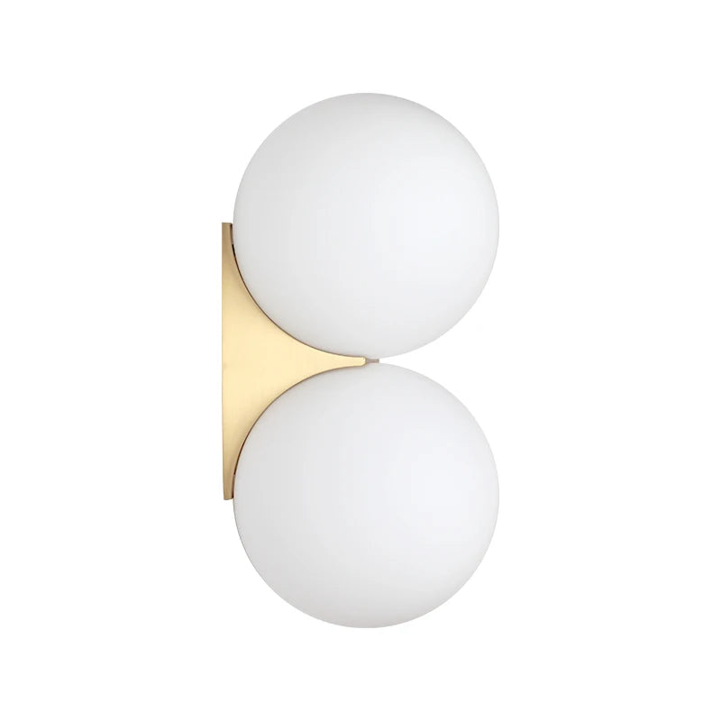 Bedroom Bedside Lamp Simple Glass Ball Wall Lamp