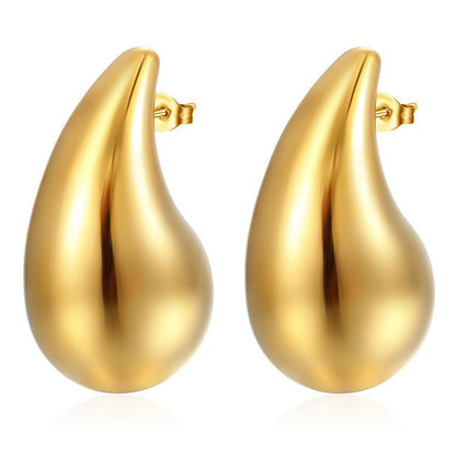 Women's Fashion Stainless Steel Droplet Earrings