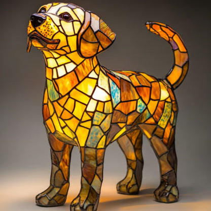 Colorful Strange Dog Lamp Resin Decorations