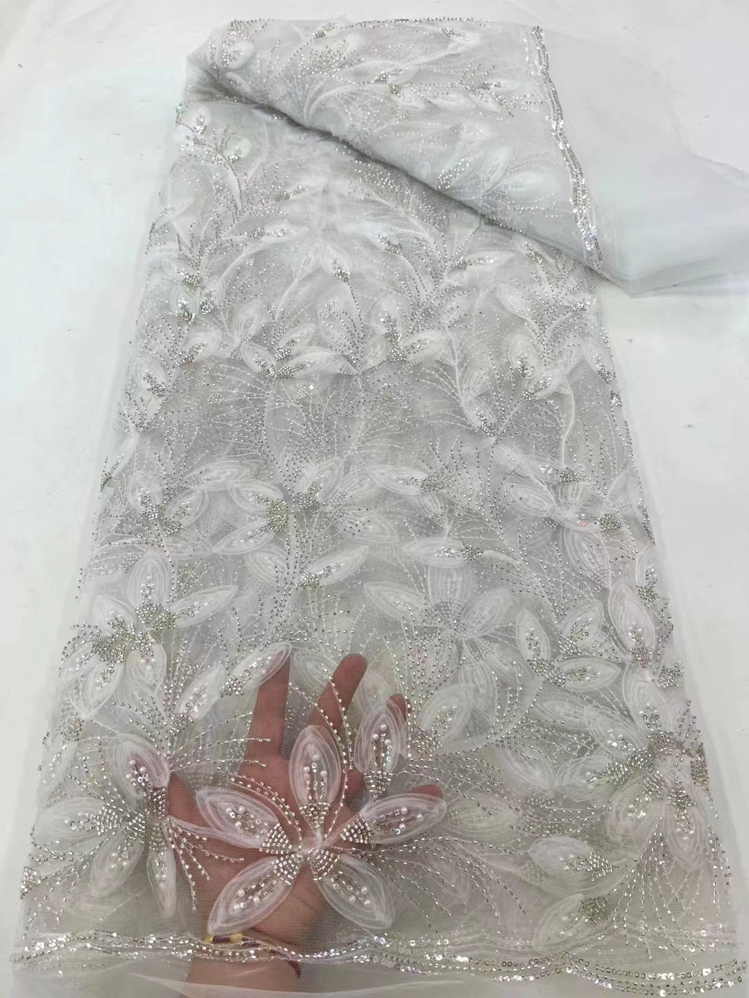 Embroidered Lace Evening Dress