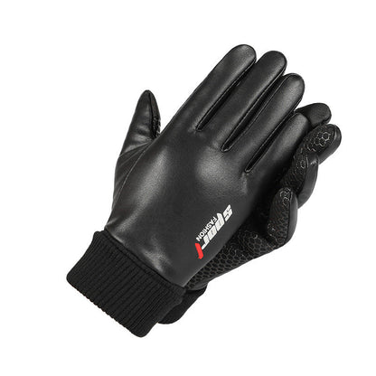Men's Warm Touch Screen Leather Gloves