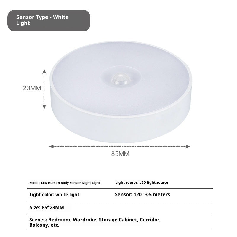 Infrared Wireless Human Body Induction Lamp Rechargeable LED Night Light