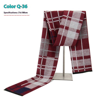 Men's Winter Warm Striped Business Scarf