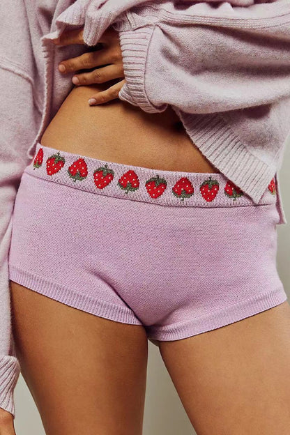 Knitted Low Waist Sports Shorts