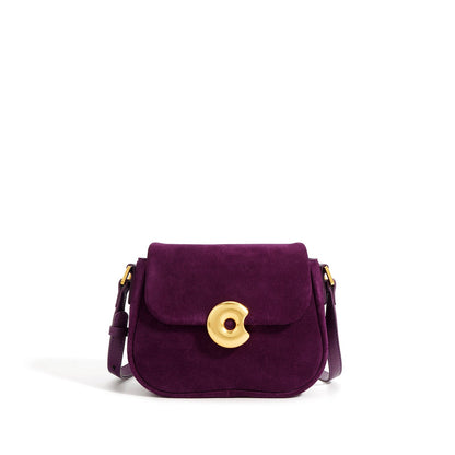 Retro Genuine Leather Saddle Crossbody Bag