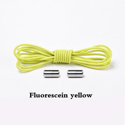 Elastic Lock Shoe Laces No Tie Shoelaces New Simplicity Round Metal Tip Shoelace Leisure Quick Sport Shoe Laces Unisex