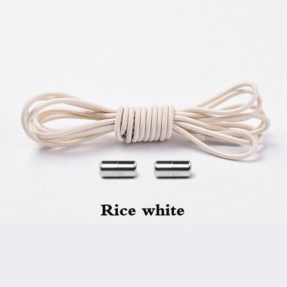 Elastic Lock Shoe Laces No Tie Shoelaces New Simplicity Round Metal Tip Shoelace Leisure Quick Sport Shoe Laces Unisex