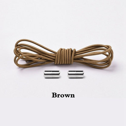 Elastic Lock Shoe Laces No Tie Shoelaces New Simplicity Round Metal Tip Shoelace Leisure Quick Sport Shoe Laces Unisex